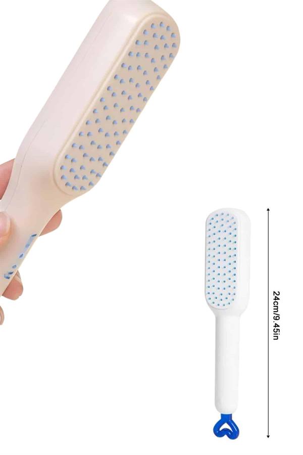 Kendi Kendini Temizleyen Otomatik Tuşlu Saç Tarağı Dola...