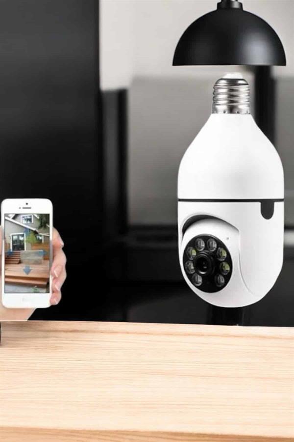 Güvenlik Kamerası Wifi Kamera Duylu Ev Kamerası Wifi Bağlantılı Dönebilen