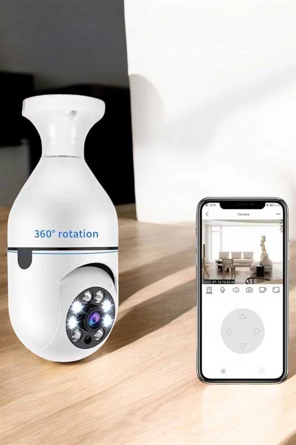 Güvenlik Kamerası Wifi Kamera Duylu Ev Kamerası Wifi Ba...