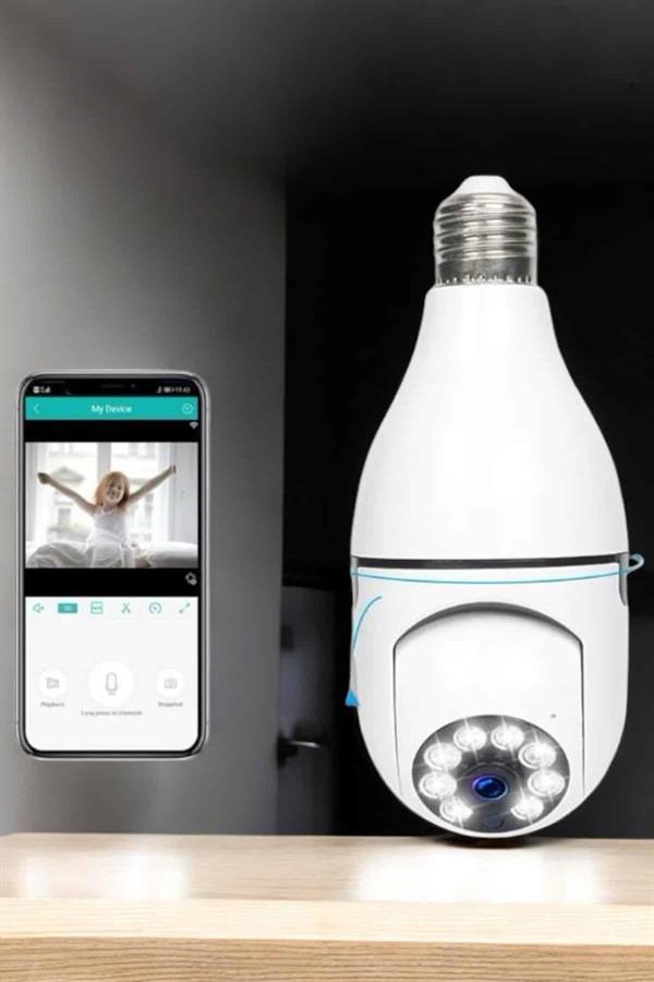 Güvenlik Kamerası Wifi Kamera Duylu Ev Kamerası Wifi Bağlantılı Dönebilen