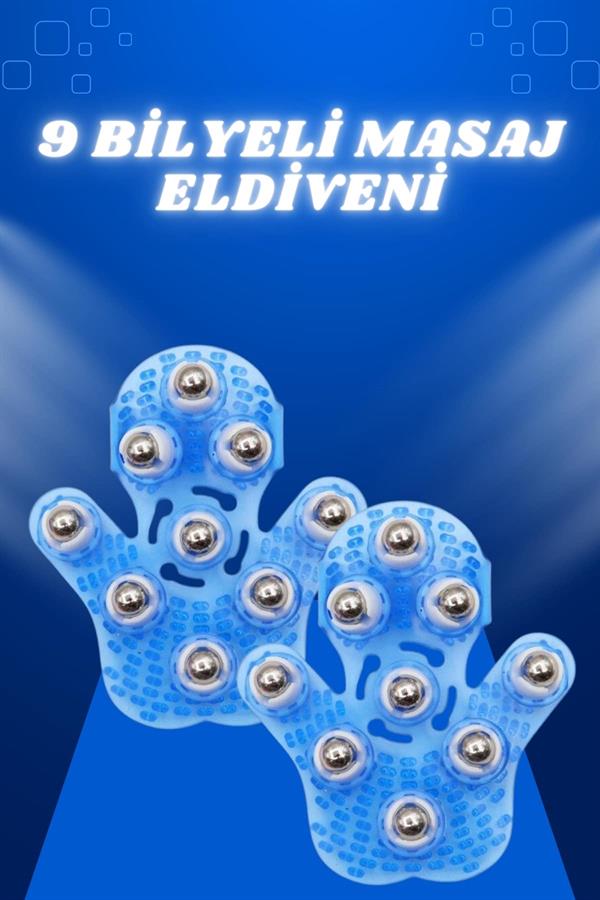Giyilebiilir Masaj Eldiveni 9 Bilyeli Tüm Vücut Masajına Uygun