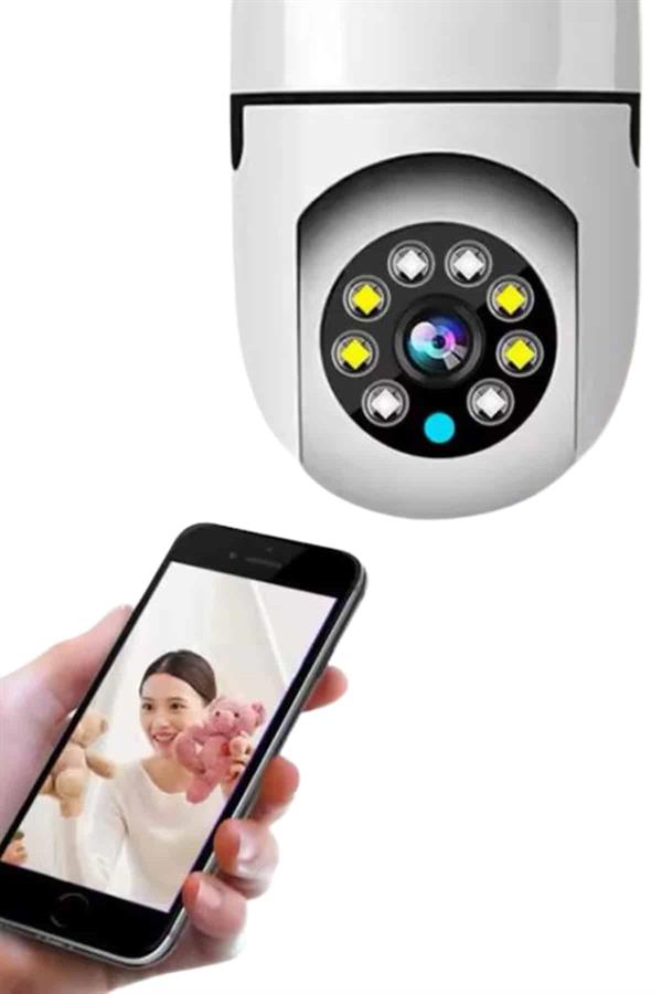 Ev Kamerası Wifi Kamerası Gece Görüşlü Akıllı Ampül Kamera