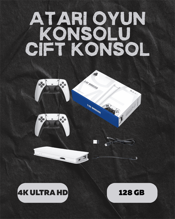 M15 Retro Konsol – 20.000 Oyunlu, Çift Gamepadli, 4K HDMI