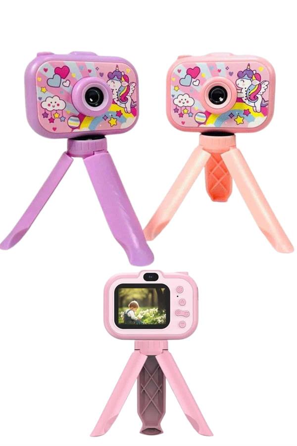Çocuklara Özel Ayaklı Mini Fotoğraf Makinesi Dijital LCD Ekran