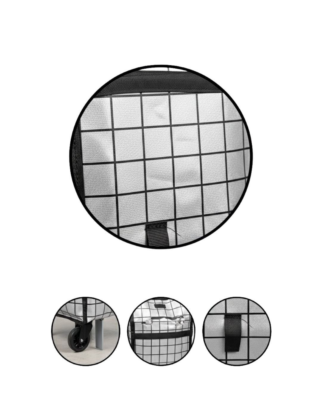 Sağlam Gövdeli Sessiz Tekerlekli Pazar ve Market Çantası