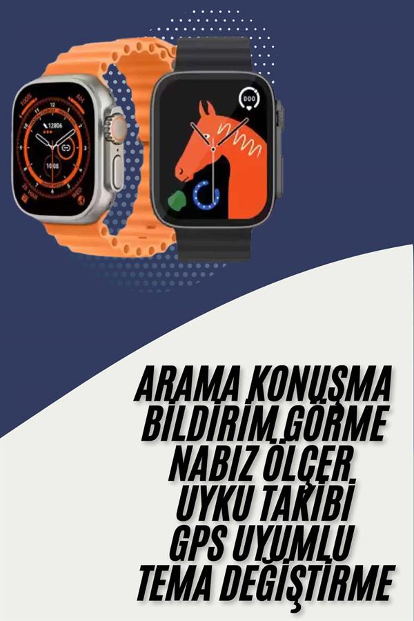 Akıllı Saat Kordon Hediyeli Güçlü Batarya Kapasiteli Ti...