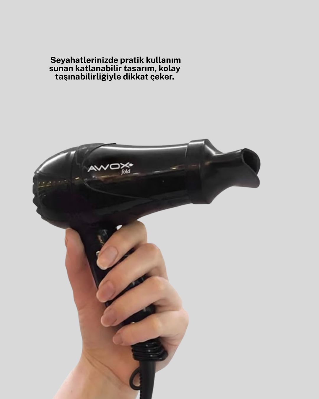 Seyahat Tipi Saç Kurutma Makinesi Katlanabilir Hafif Yapı