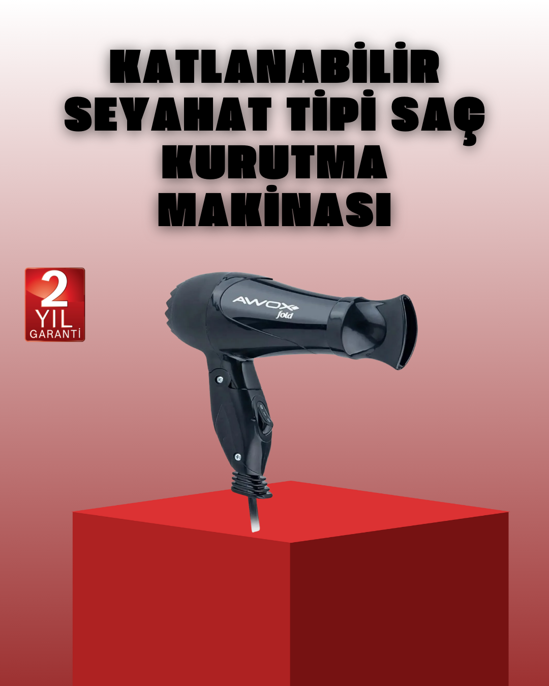 Katlanabilir Saç Kurutma Makinesi Seyahat Tipi Taşınabi...