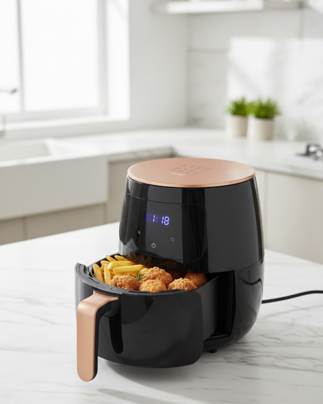 6 Litre Geniş Hazneli Air Fryer Yüksek G