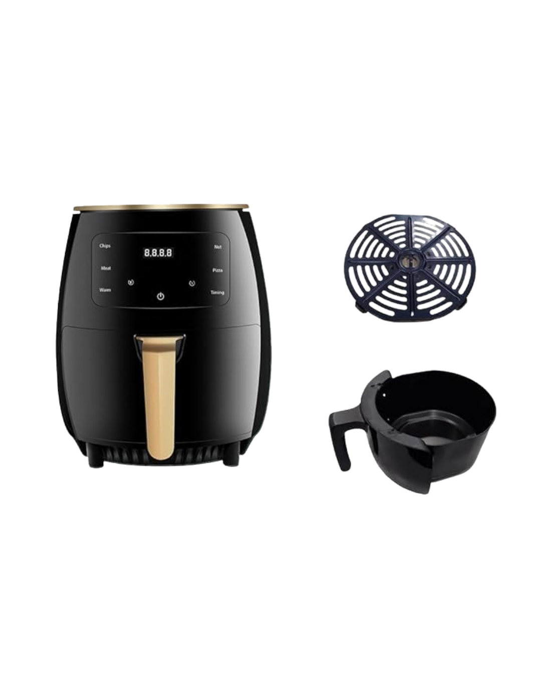 6 Litre Geniş Hazneli Air Fryer Yüksek Güçlü Sağlıklı Yağsız Pişirme