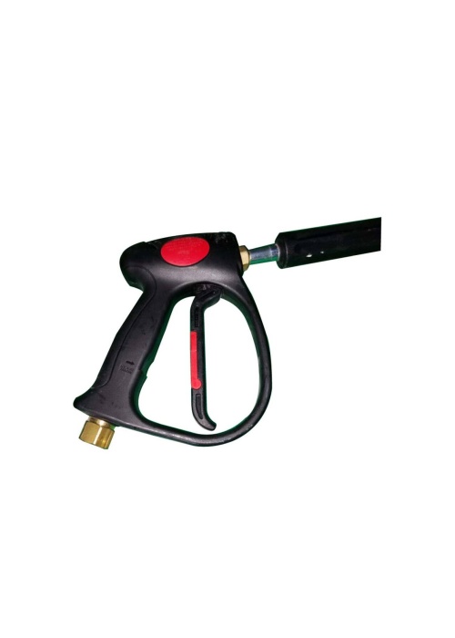 Uzunluk 100 cm olan tetikli oto yıkama tabancası, nozul hariç, kullanışlı ve pratik.