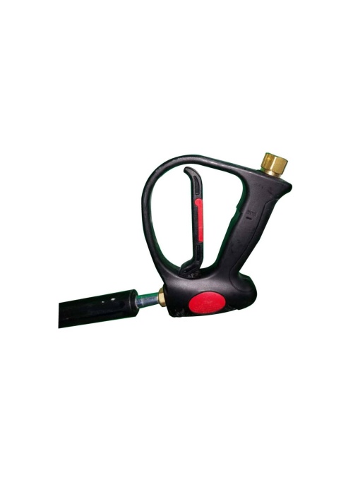 Uzunluk 100 cm olan tetikli oto yıkama tabancası, nozul hariç, kullanışlı ve pratik.