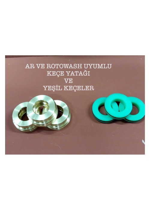 Kısa Keçe Yatağı Ve Yeşil Basınç Keçe Takımı 1 Pompalık Ar Pompa Uyumlu