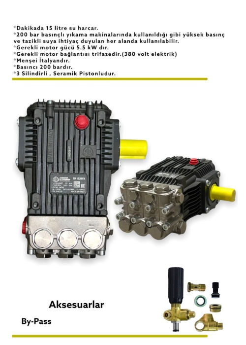 Annovi Reverberi 200 Bar Ar Italyan Yüksek Basınçlı Su Pompası By Pass Takımı (200 BAR)