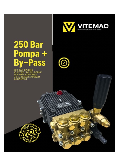 250 BAR POMPA + BY-PASS YERLİ POMPA