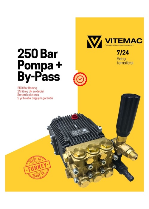 250 BAR POMPA + BY-PASS YERLİ POMPA