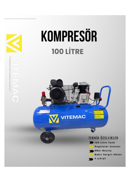 VITEMAC 100 LİTRE KOMPRESÖR 2.5 HP