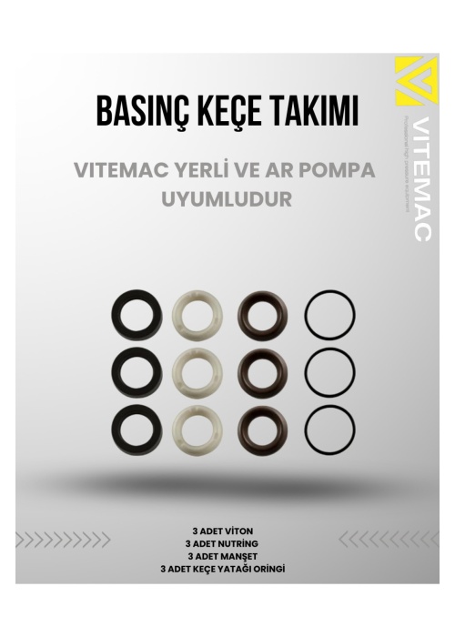 BASINÇ KEÇE TAKIMI 150-200-250 BAR