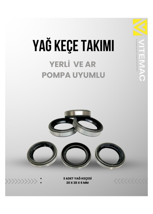 POMPA YAĞ KEÇE TAKIMI (PİSTON ALTINDA BULUNAN YAĞ KEÇESİ)