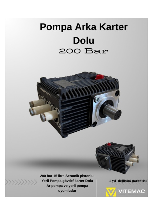 Pompa Karter Dolu 200 Bar Yerli ve Ar italyan pompa ile uyumludur