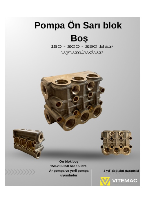 Pompa Ön blok Boş Ar pompa ve Yerli Pompa uyumlu Sarı ön blok