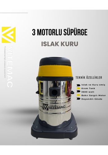 VITEMAC 3 MOTORLU ISLAK KURUSÜPÜRGE