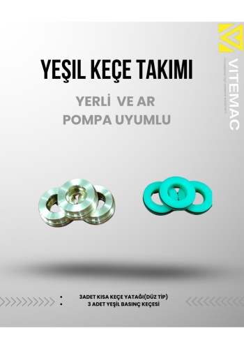 ViteMac Yeşil keçe Ve Keçe Yatağı Takımı