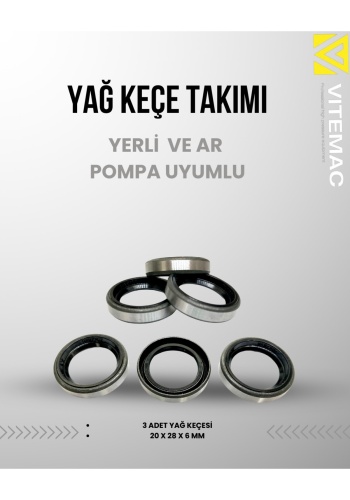 POMPA YAĞ KEÇE TAKIMI (PİSTON ALTINDA BULUNAN YAĞ KEÇESİ)
