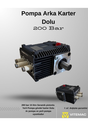 Pompa Karter Dolu 200 Bar Yerli ve Ar italyan pompa ile uyumludur