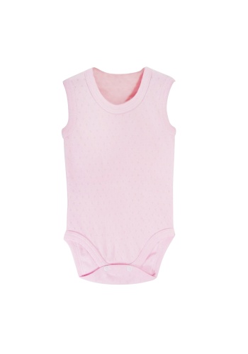 Sema Baby Jakarlı Askılı Badi (Body) - Pembe 9-12 Ay