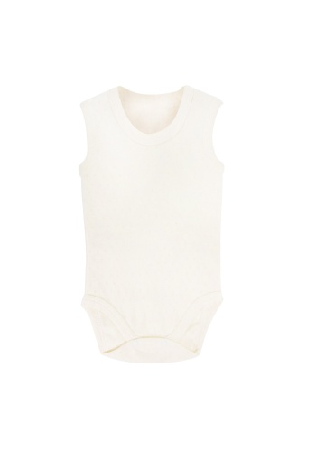Sema Baby Jakarlı Askılı Badi (Body) - Beyaz 12-18 Ay