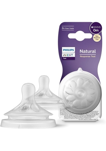 Philips Avent Natural Response 2li Biberon Emziği, 1 Numara, 0 Ay+