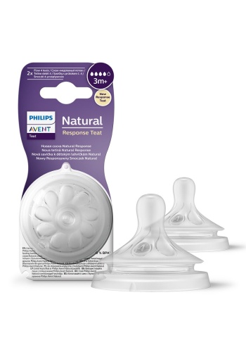 Philips Avent Natural Response 2li Biberon Emziği, 4 Numara, 3 Ay+