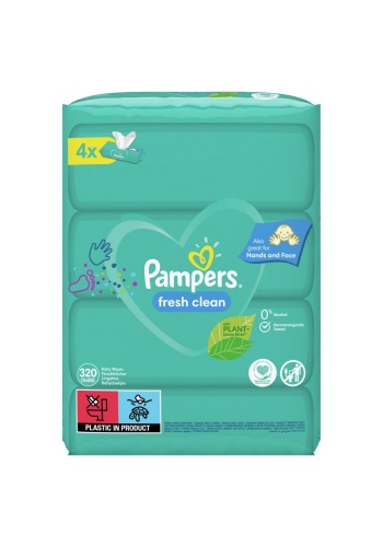 Prima Pampers Baby Yenidoğan Fresh Clean Islak Havlu 80x4 Adet (320 Yaprak)