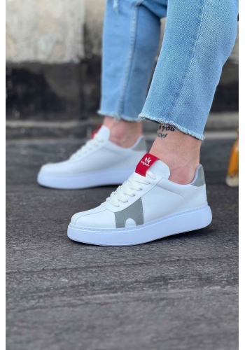WG040 Beyaz Gri Erkek Casual Ayakkabı