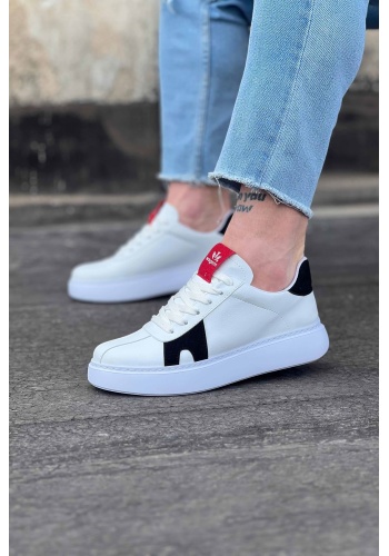 WG040 Beyaz Siyah Erkek Casual Ayakkabı
