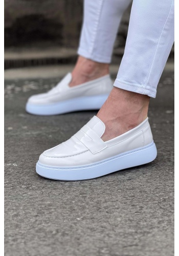 WG161 Beyaz Rugan Erkek Casual Ayakkabı