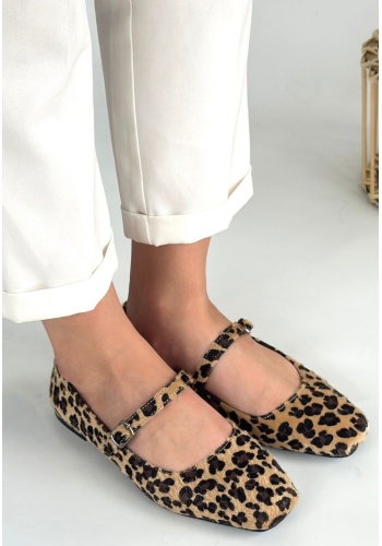 Linni Leopar Süet Babet Ayakkabı