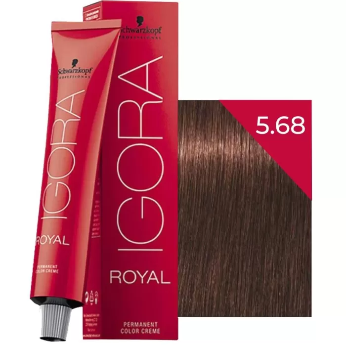 SCHWARZKOPF IGORA ROYAL SAÇ BOYASI 5.68 AÇIK KAHVE ÇİKOLATA KIZIL 60 ML (PAKET 3 ADET)