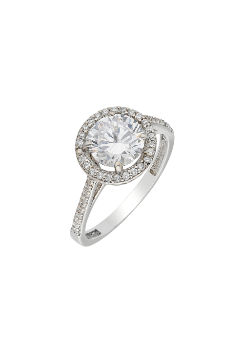 Oval Zirkon Taşlı 925 Ayar Gümüş Yüzük