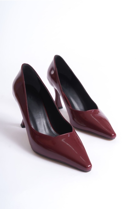 Cordelia Kadın Bordo Rugan Stiletto