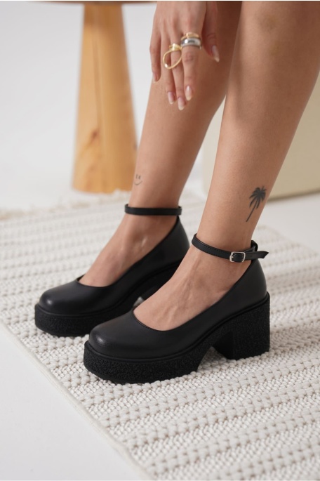 Marla Kadın Siyah Bilekten Baretli Günlük Ayakkabı