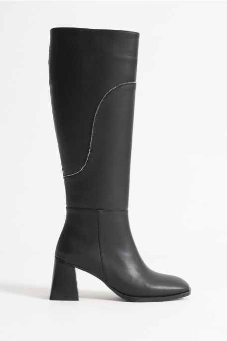 Elora Kadın Siyah Topuklu Kışlık Çizme