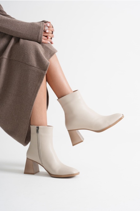Ornela Kadın Bej Topuklu Bot