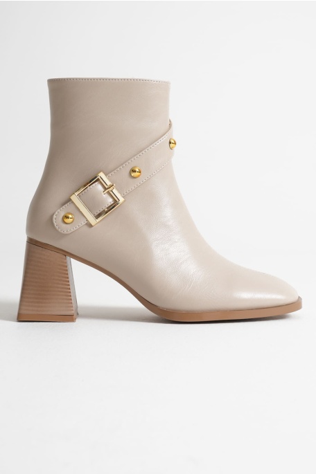 Vera Kadın Bej Topuklu Bot