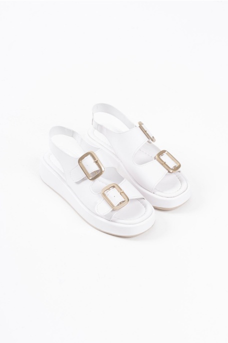 Shery Beyaz Cilt Sandalet