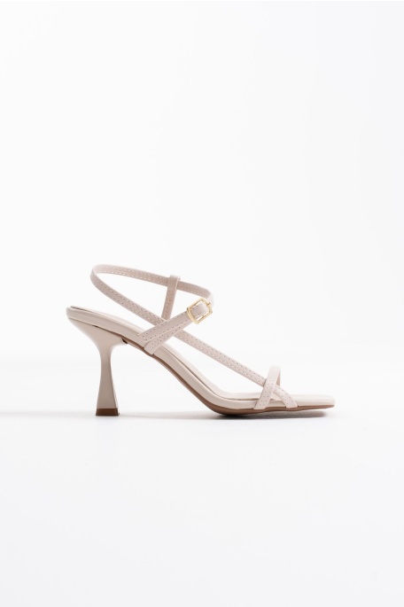 Rossie Kadın Bej Topuklu Sandalet