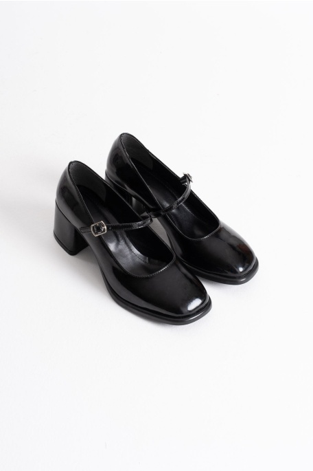 Blown Siyah Rugan Kadın Topuklu Ayakkabı