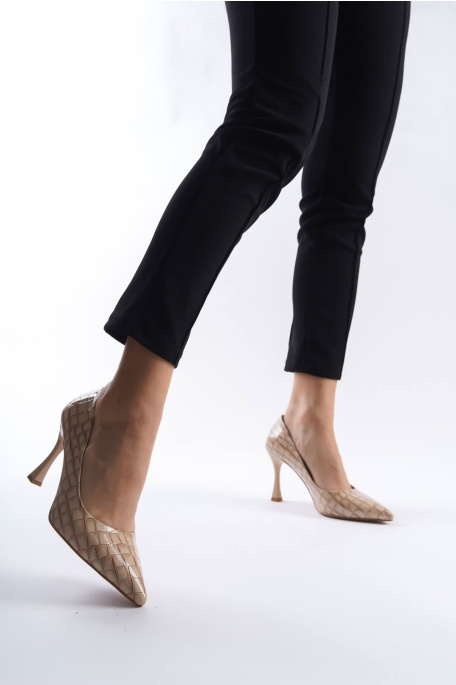 Harper Kadın Nude Kroko Rugan Stiletto