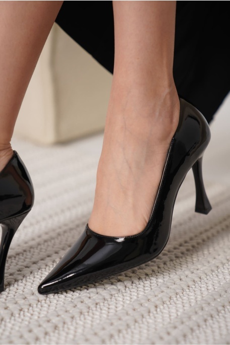 Blade Siyah Rugan Kadın Stiletto